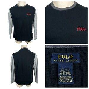 Men’s Polo Ralph Lauren Long Sleeve Thermal Cotton/Polyester Blend Short XL 0126
